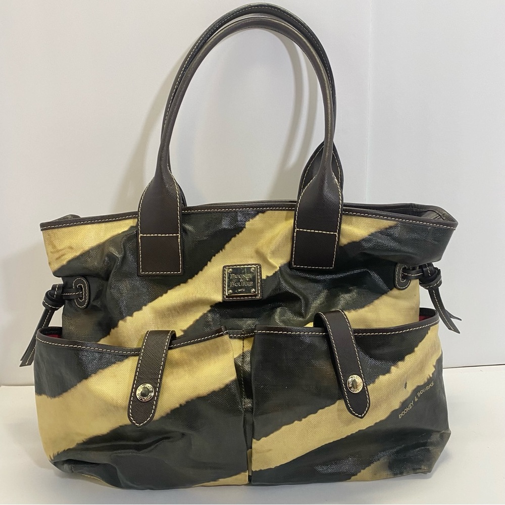 Dooney & Bourke Monza June Bag Zebra Purse Handbag Tote large
